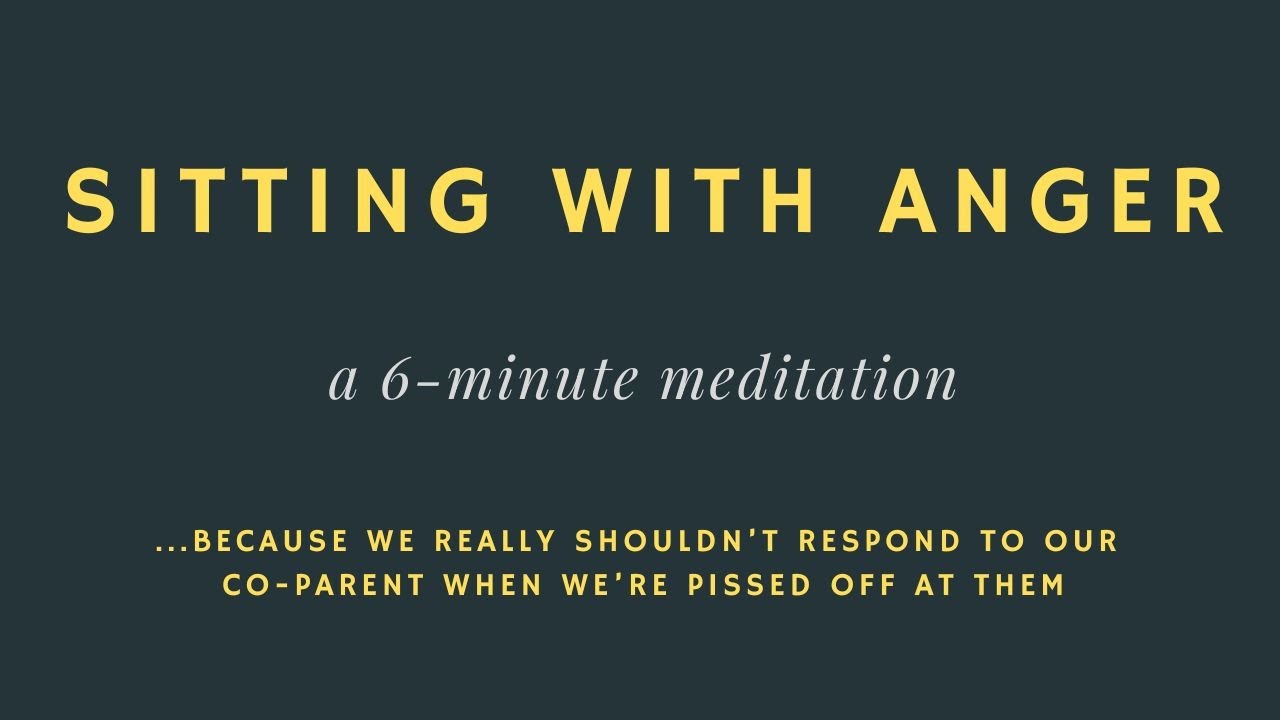 Sitting with anger meditation - YouTube