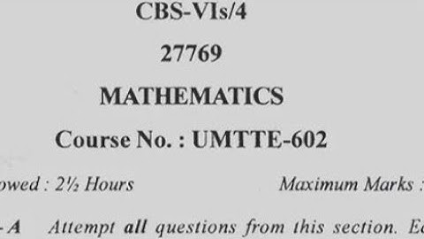 6th semester mathematics previous year question papers||jammu University.