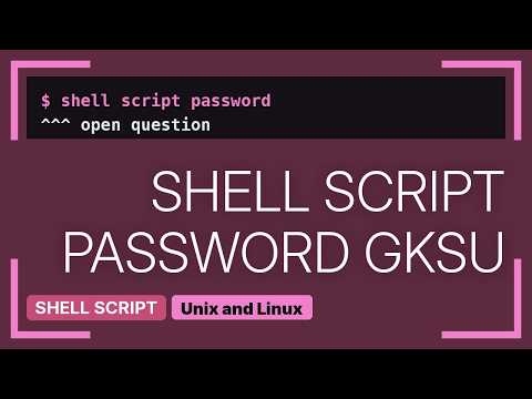 Unix & Linux: First bash script - Enter root password only once (3 Solutions!!)