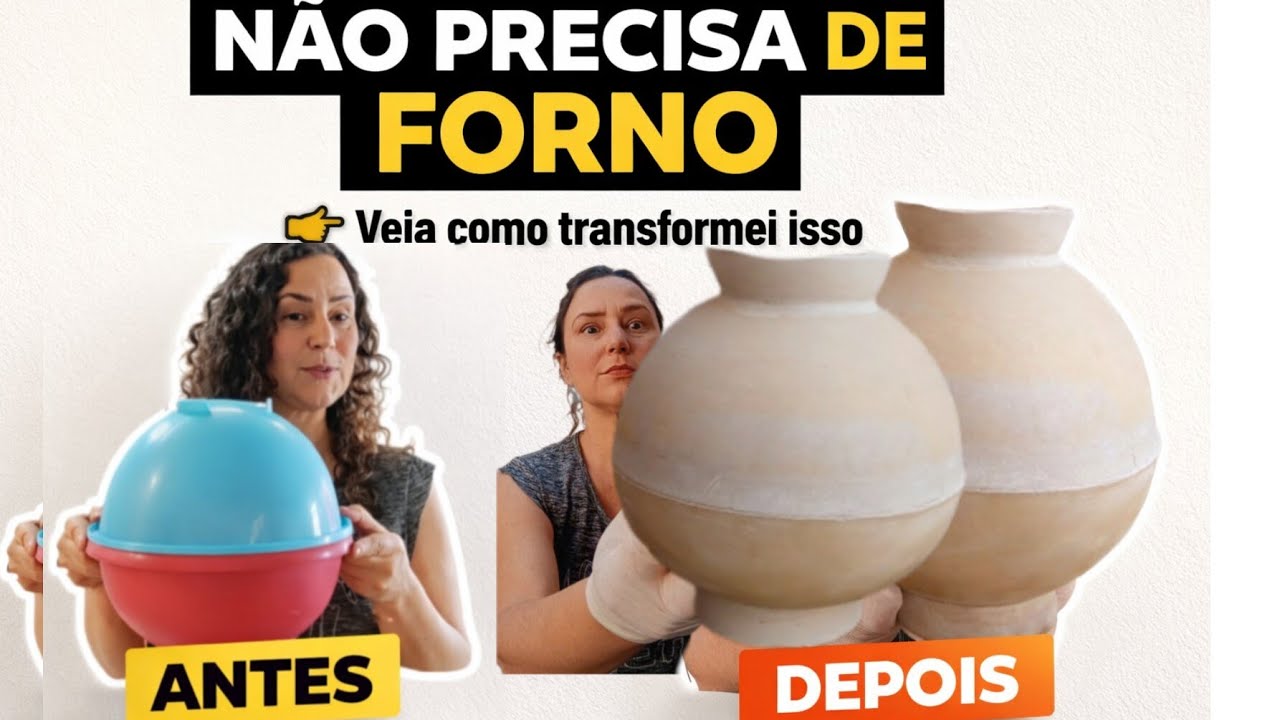 NÃO PRECISA DE FORNO💲FAÇA VOCÊ MESMO VASOS DECORATIVOS COM GESSO | Como Fazer Vasos Decorativos 