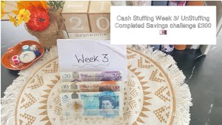 Cash Stuffing Week 3/ ✨Let’s go completed £300 photo album Savings Challenge. #sinkingfunds