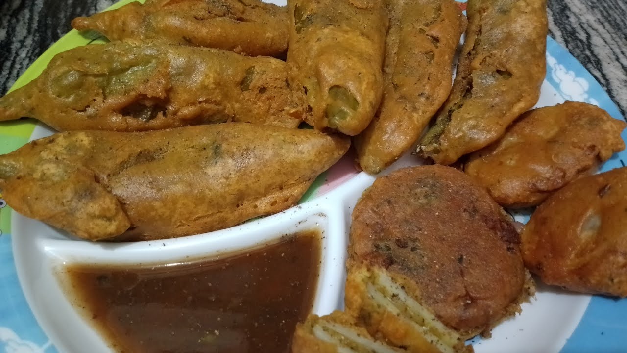 Easily Stuffed Chilli Pakoray, Potatoes Bhare Chilli Pakoray (two types of Pakoras) YouTube