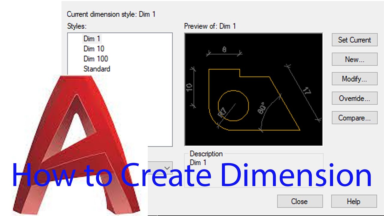 How To Create Dimension in AutoCAD - YouTube