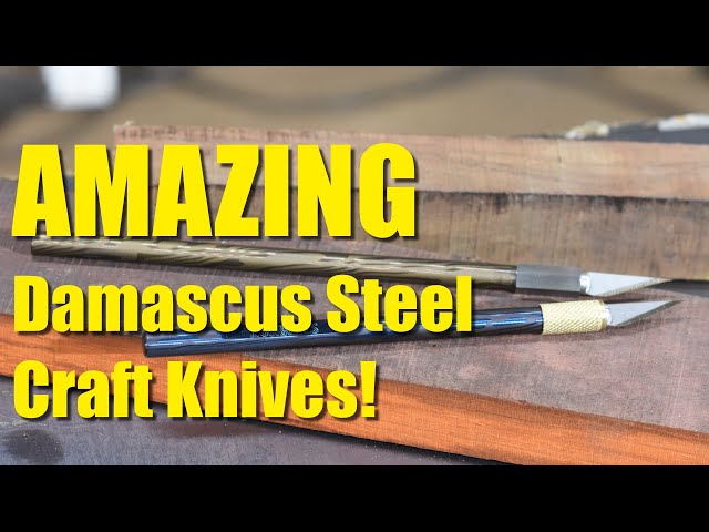 Making a Japanese Marking Knife from Damascus Steel 