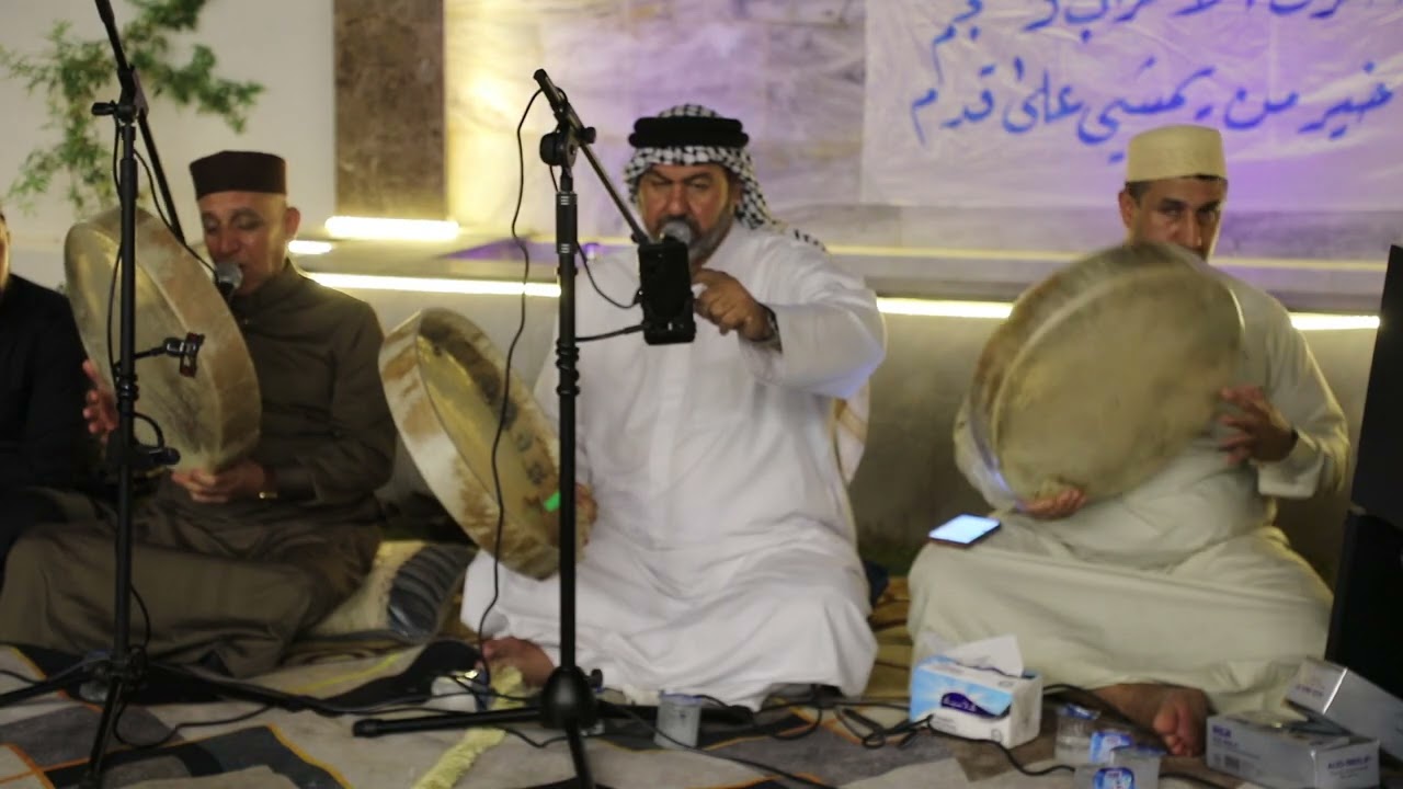 قصيدة ( شمحلاها طيبة والساكن بيها ) بصوت المداح الحاج رعد سعدي شكر المحمدي في جزيرة الرمادي 