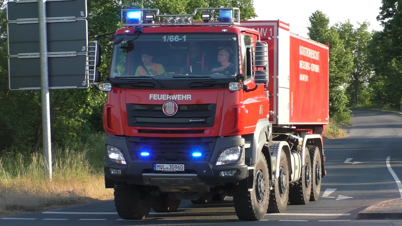 [Waldbrand im Göldenitzer Moor] Einsatzfahrten zum Waldbrand nahe Rostock