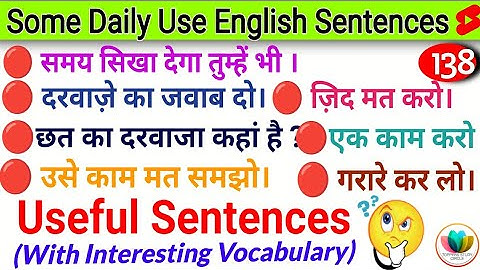 138_Daily English Sentences for Speaking|