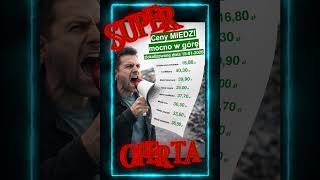 Ceny miedzi mocno w górę #recykling #cena #miedź #złom