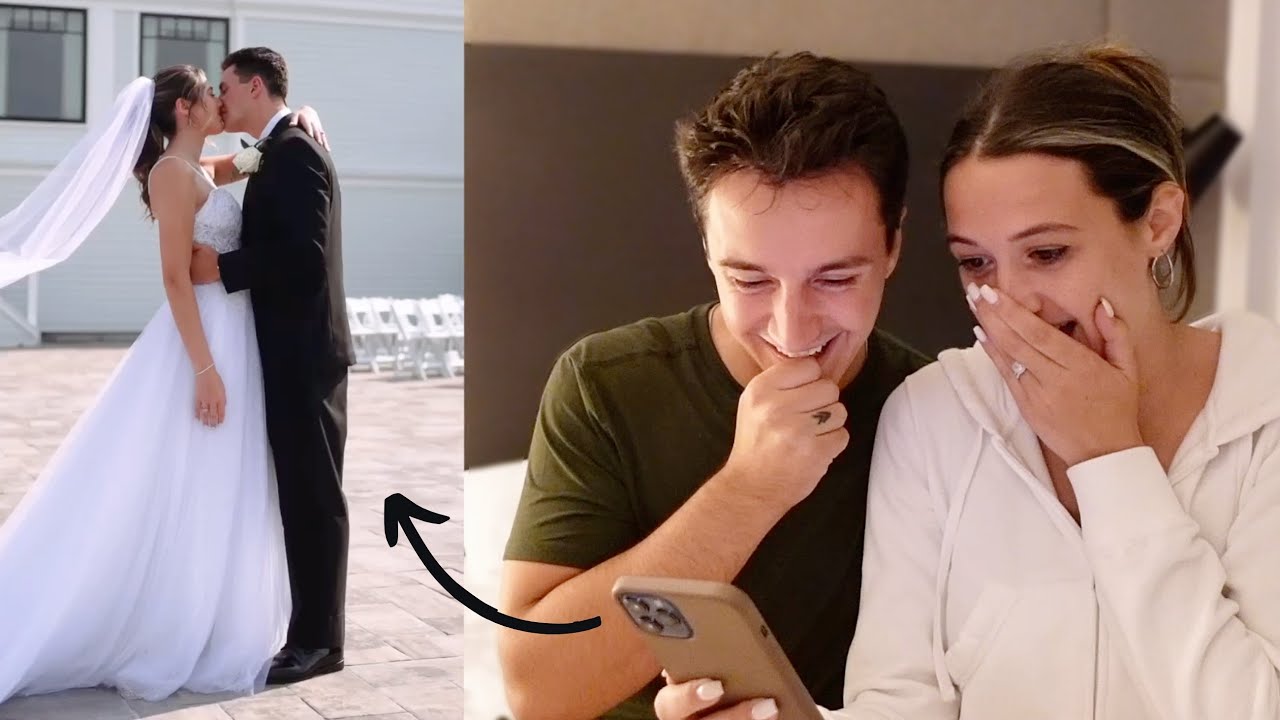 Reacting To Our WEDDING VIDEO