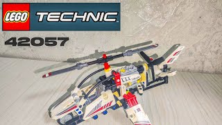 LEGO technic set 42057 helicopter overview + engine movements.