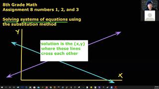 LIVE 8th Grade Math   Assignment 8 Questions 1, 2, and 3