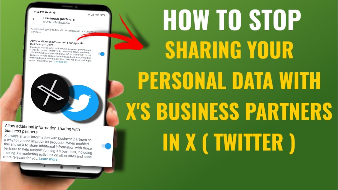 How To Stop Sharing Your Personal Data With X's Business Partners In X ( Twitter ) | English