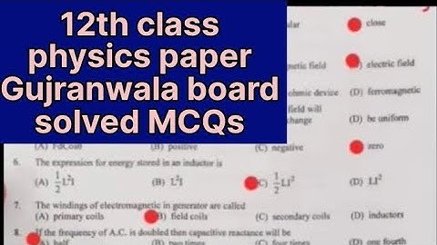 12th class physics Gujranwala board paper group1 morning time 2023 | 2nd year physics solved paper