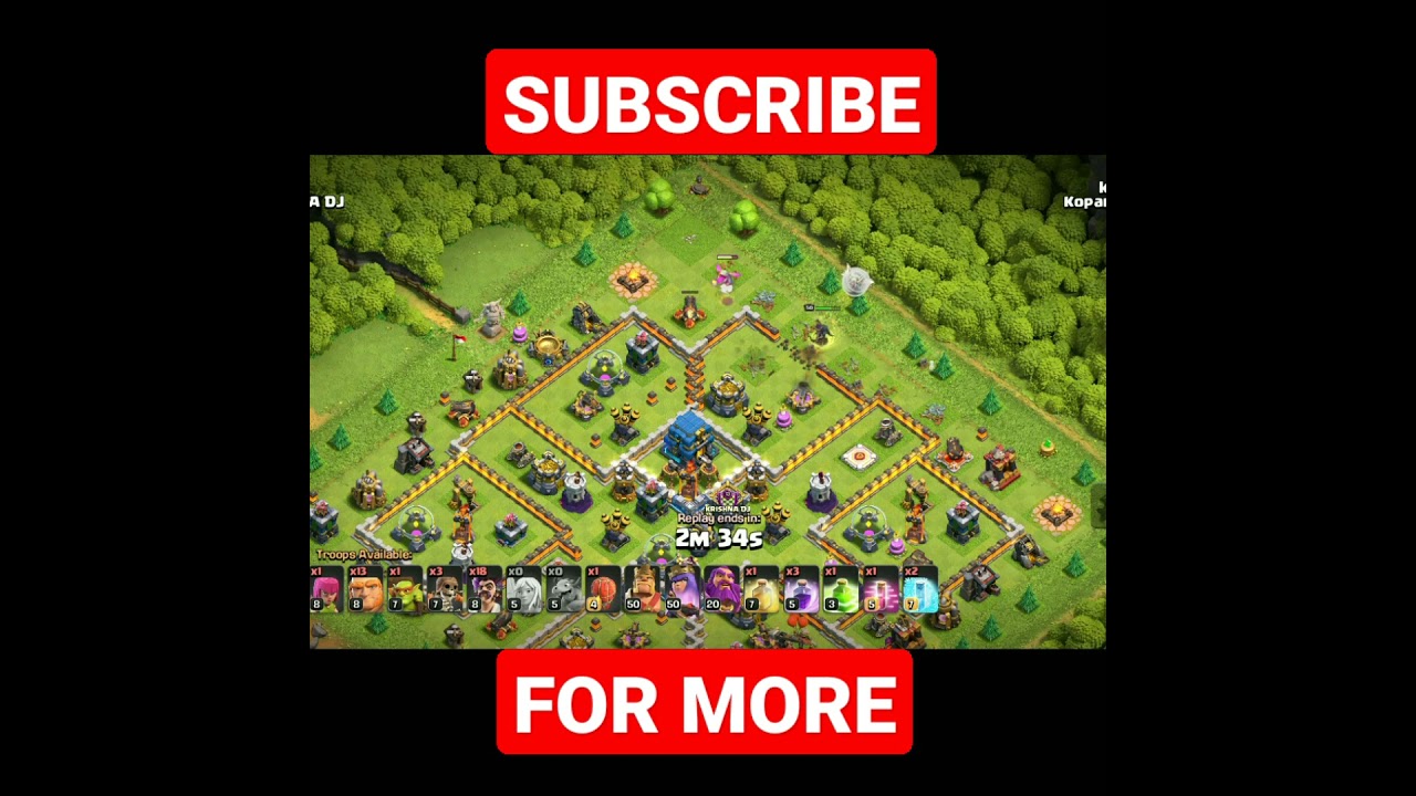 COC best th 11 attack - Th 11 Vs Th 12 with giant and party wizard . 