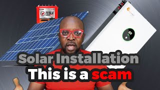Solar installation, this is a scam