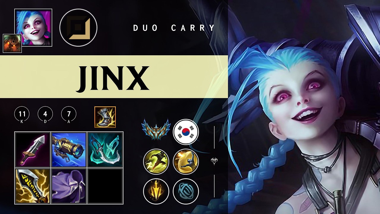Jinx ADC vs Ezreal - KR Challenger Patch 26.04