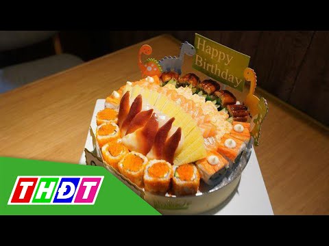 Video Độc đáo bánh sinh nhật làm từ cá sống | THDT - youtube