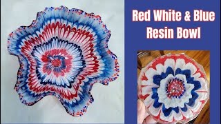 (914) 🔴⚪🔵 Red White &amp; Blue Patriotic Resin Bowl &amp; Coaster Set 🔴⚪🔵 Step by Step w/ Sandra Lett 062623