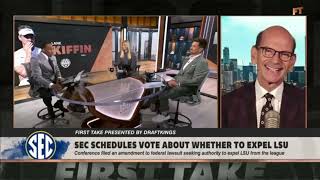 First Take | SHOCKING! Stephen A. Says He’ll RAISE HELL Over Lane Kiffin’s SEC Suspension News