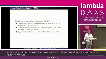 Krzysztof Krawiec - Synthesizing Recursive Functions (...) | Lambda Days 2019