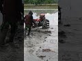 leveling the rice fields using a machine