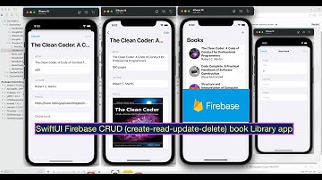 SwiftUI Firebase CRUD (create-read-update-delete) book Library app