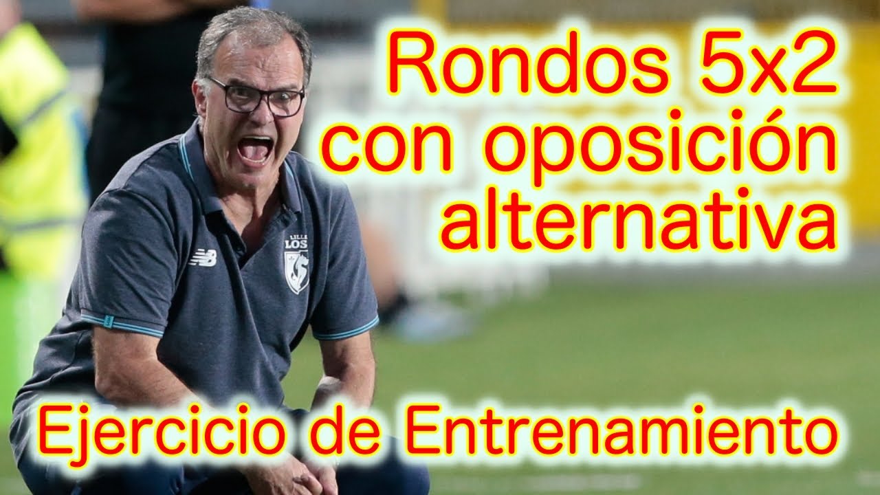 Rondos 5x2 con Oposición Alternativa. Ejercicio de Entrenamiento de Fútbol basada en una Situación