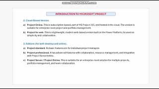 Introduction to MS Project Tutorial 01