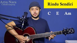 Chord Gampang (Rindu Sendiri - Iqbal Ramadhan) Arya Nara (Tutorial Gitar) Pemula