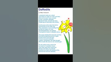 Thumbnail of Daffodils poem Text