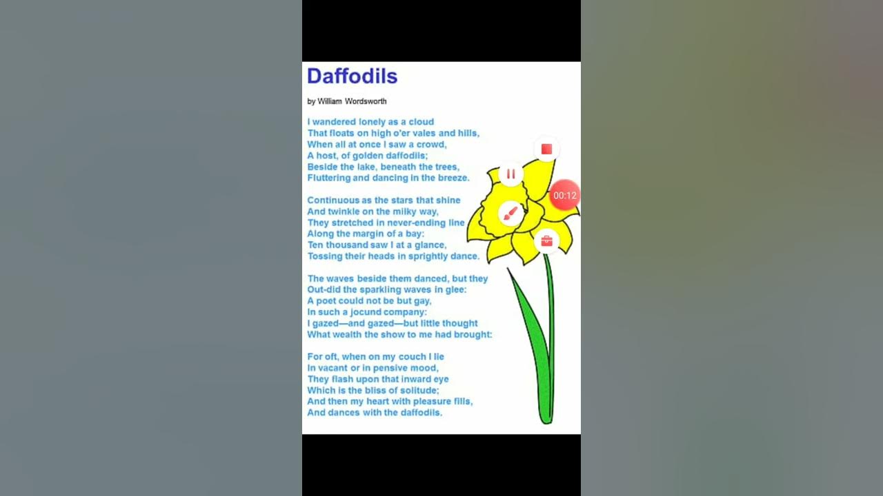 Daffodils poem Text