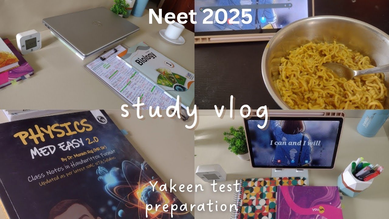 Neet Study Vlog 📚 Yakeen 2.0 test preparation 📗 Neet 2025 - YouTube