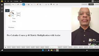 Pre-Calculus Course p 48 Matrix Multiplication with Scalar