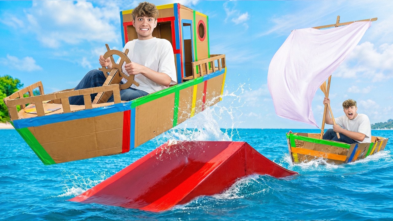 Wer baut das schnellere Papp Boot? gegen LEWIN
