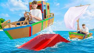 Wer baut das schnellere Papp Boot? gegen LEWIN