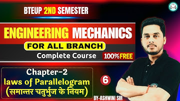 Engineering Mechanics-(Lec-6) - laws of Parallelogram [समान्तर चतुर्भुज का नियम ] by Ashwini Sharma
