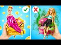 EXTREME RICH VS POOR DOLL ROOM MAKEOVER || Cheap Crafts vs Expensive Gadgets! Smart DIYs by 123 GO! image