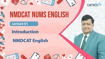NMDCAT NUMS English LIVE Lecture 1, Introduction NMDCAT English