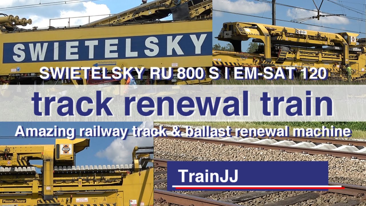 Amazing Track Renewal Train Swietelsky RU 800 S Gleisumbauzug EMSAT
