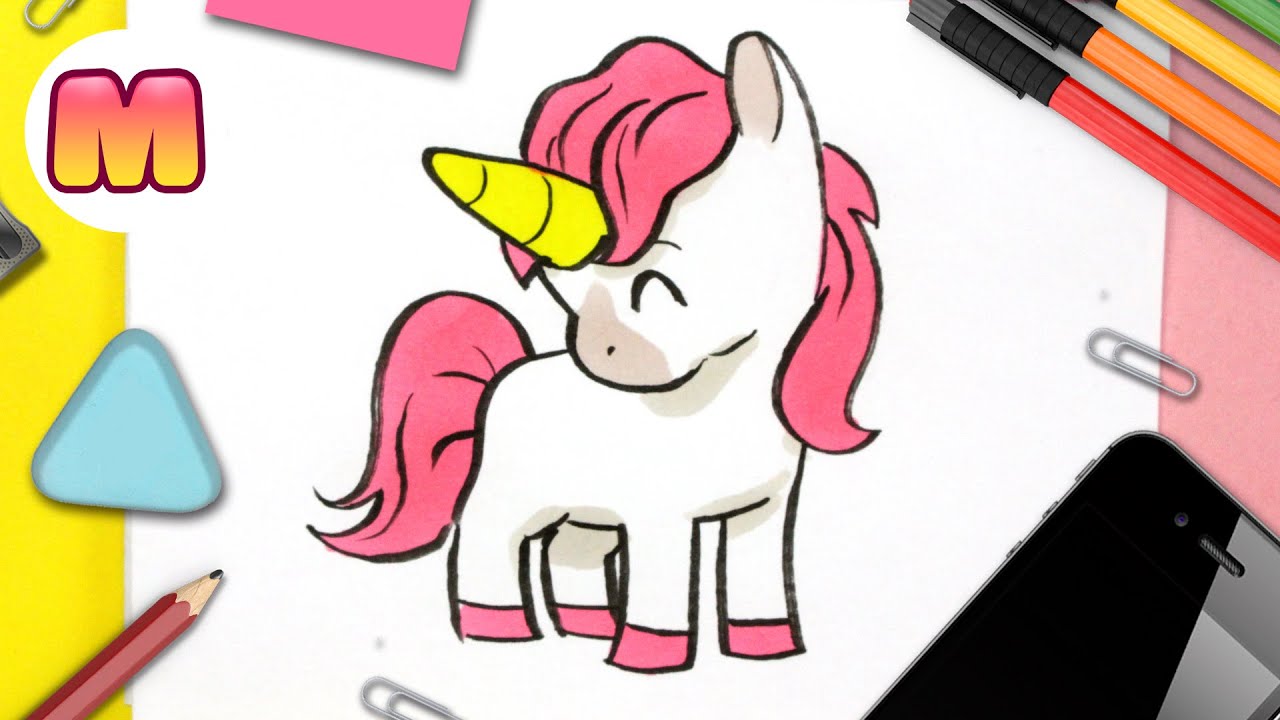 COMO DIBUJAR UN UNICORNIO KAWAII 🌸 aprender a dibujar y colorear 🌸