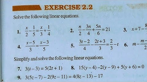 Class 8th maths l Exercise 2.2 l Chapter 2 l NCERT l Linear equation in one variable l Cbse board