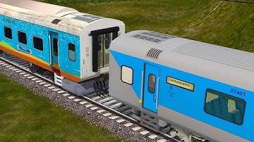 LHB Humsafar coupling LHB Shatabdi | Indian Train Simulator | Railroad MSTS