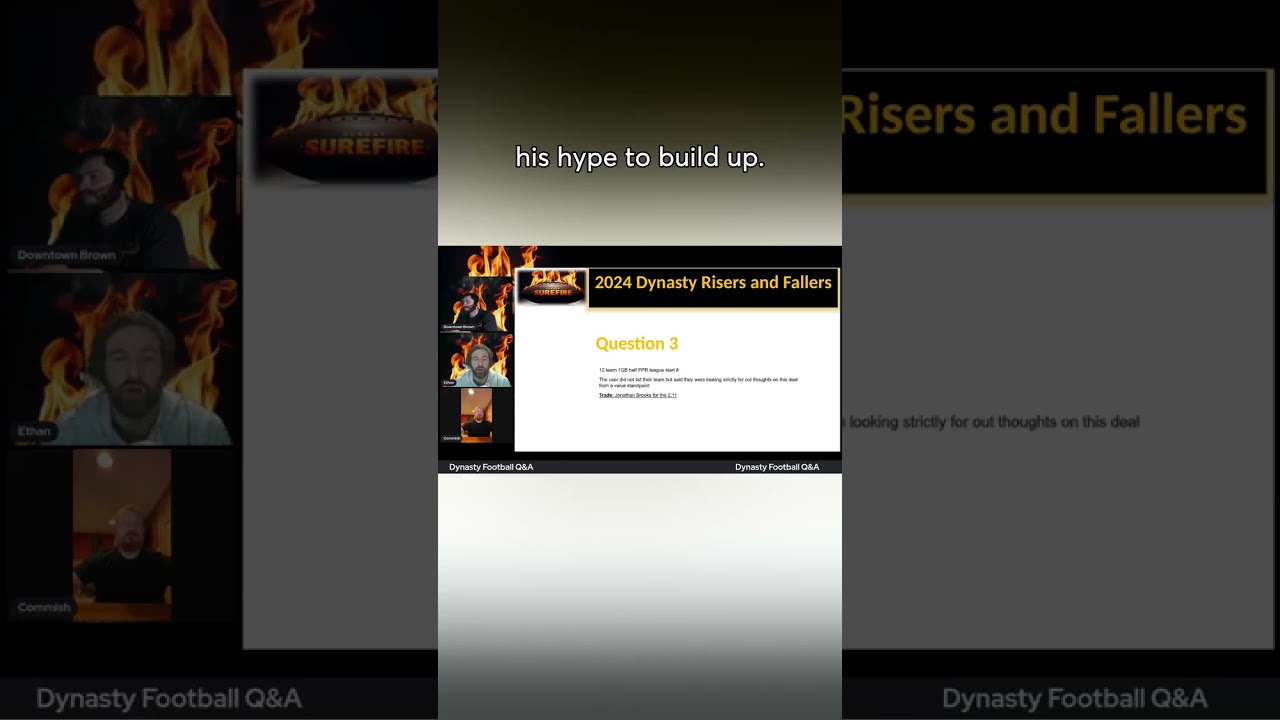 Trading Jonathan Brooks for the 2.11???