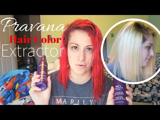 Removing Red Hair Dye | PRAVANA HAIR COLOR EXTRACTOR - YouTube