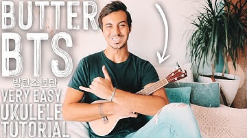 Butter BTS Ukulele Tutorial | Butter Ukulele | (방탄소년단) BTS Ukulele Tutorial #876