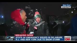 Opie Anthony CNN Reporter Clobbered In Snowball Fight