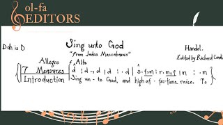 Video thumbnail of "Sing unto God, from Judas Maccabaeus | Solfa Edition"