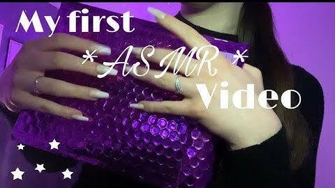 *My first ASMR video* 🤍💜 random tapping, scratching, brushing etc.