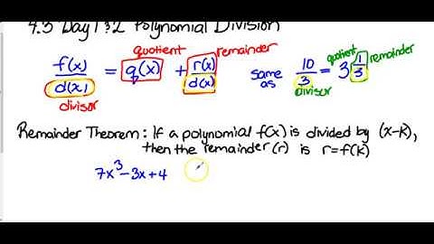 4.3 Day 1 & Day 2(start) - Polynomial Long Division