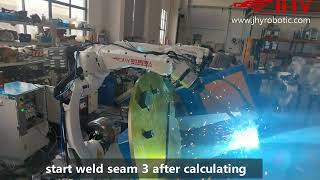 how laser sensor tracking works on JHY robot-base welding